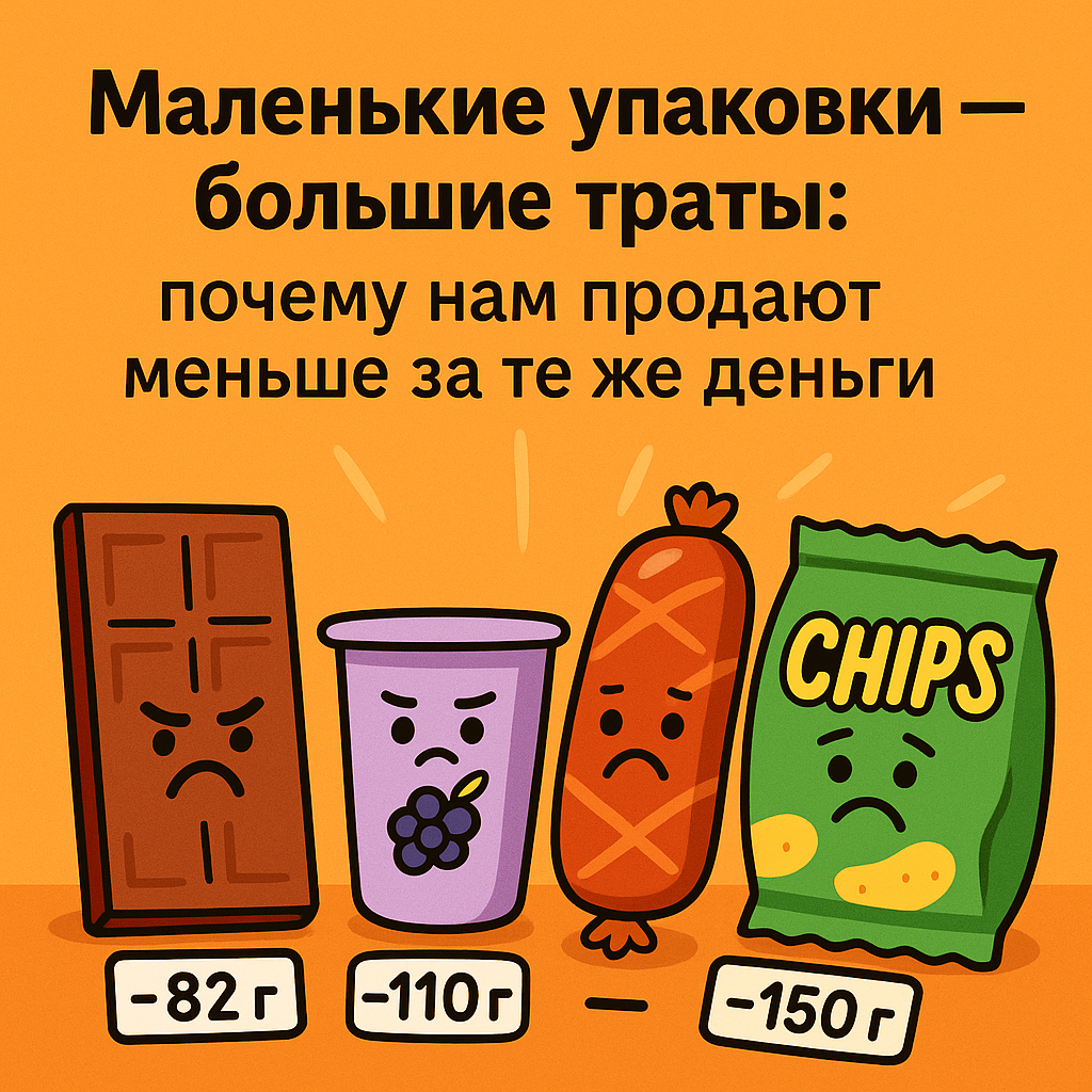 Меньше за те же деньги: как shrinkflation изменяет привычные покупки
