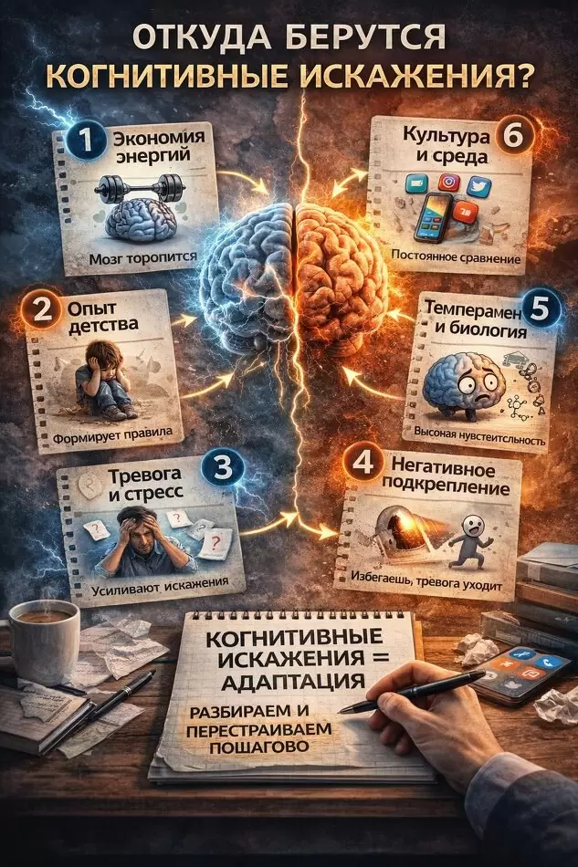 Когнитивные искажения: причины и последствия